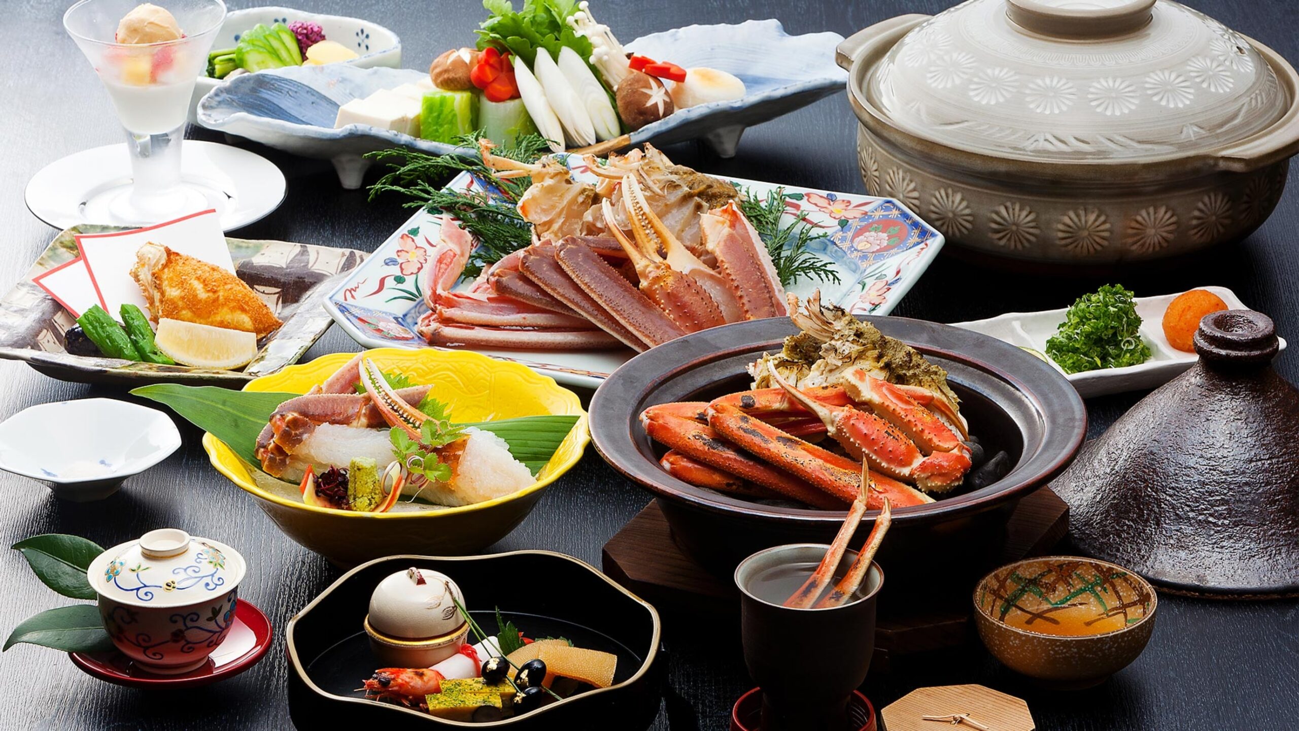 冬の贅沢な懐石料理