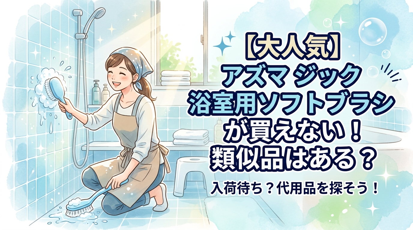 【大人気】アズマジック浴室用ソフトブラシが買えない！類似商品はある？